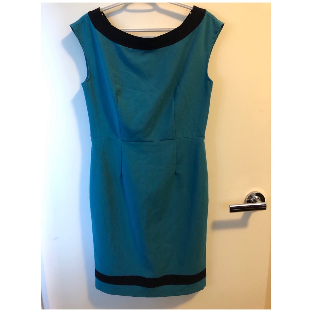 Teal scoop neck dress
